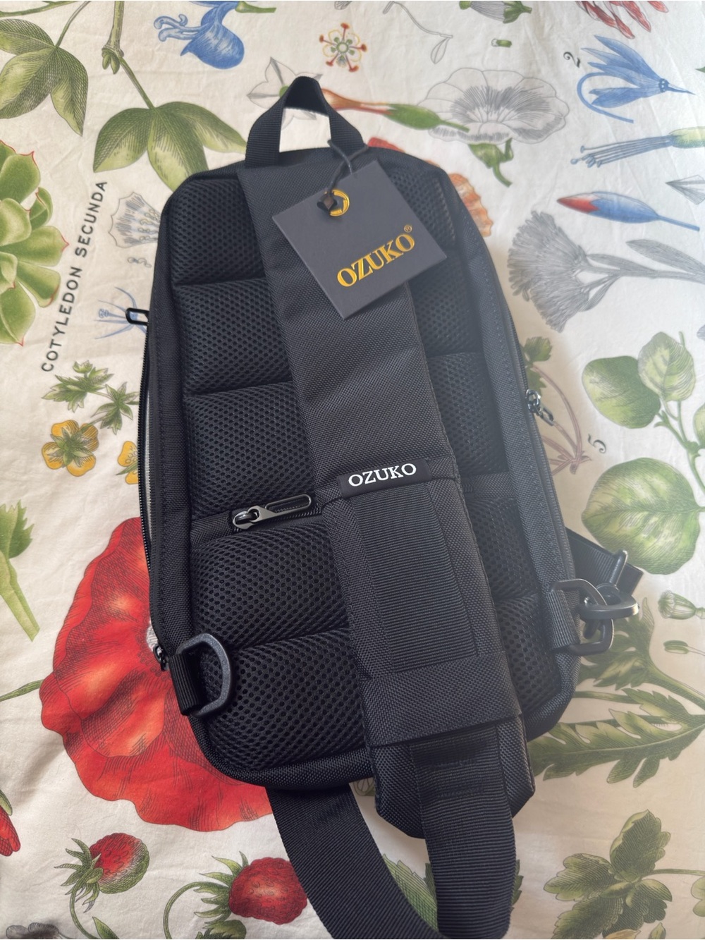 Black Men’s Anti-Theft Sling Bag - Compact Everyday Carry NWT - Picture 2 of 3